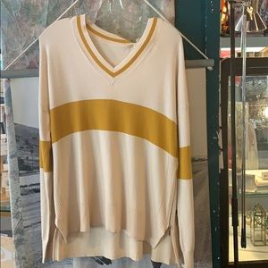 Cream V-neck Sweater